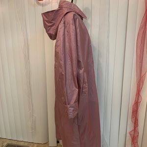 Pink Raincoat Trench Coat Rain Jacket Size 12 L
